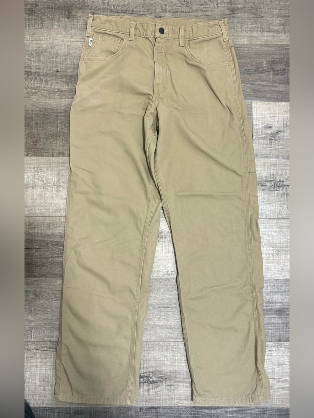 Carhartt Flame Resistant Khaki Coloured Panrs Size 34